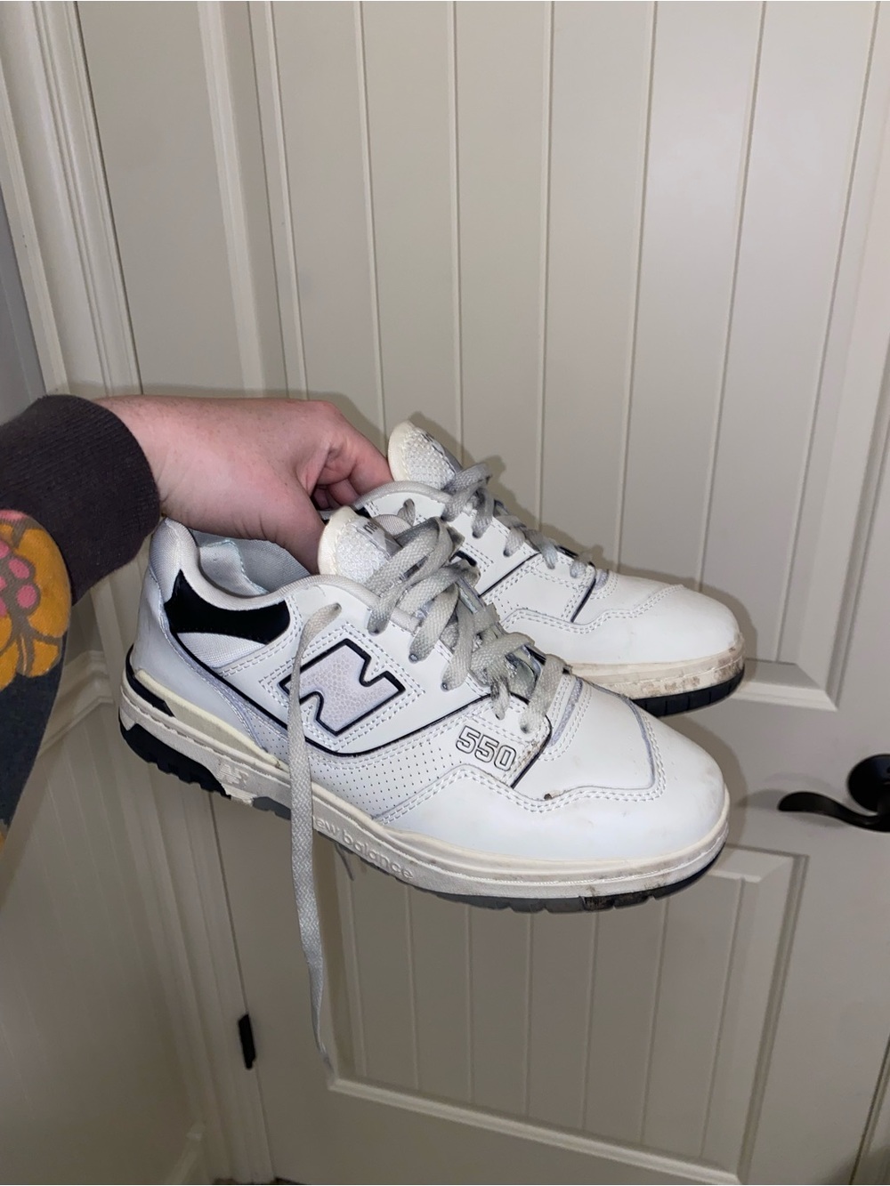 New Balance 550 white trainers